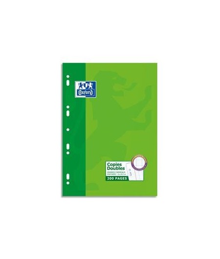 200 PAGES COPIES DOUBLES GRANDS CARREAUX A 4 