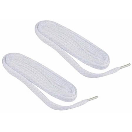 1 PAIRE DE LACETS PLATS 150CM BLANC