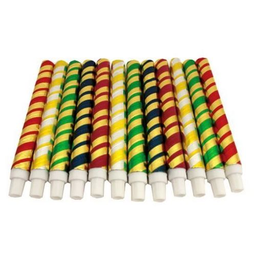 10 METALLIC PAPER BLOW TUBES