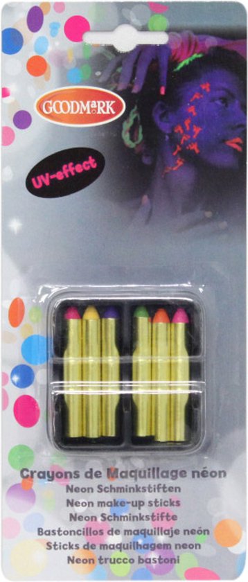 AQUA FACE PAINT STICKS X6 - FLUO