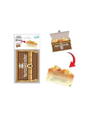 CARTES DINVITATION X6 PIRATE