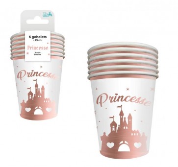 [002GB25] GOBELETS 25CL X6 PRINCESSE